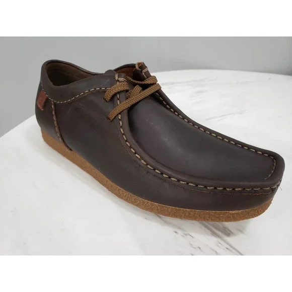 NEW NO BOX Clarks Mens Shacre‎ II Run DARK BROWN Shoes - Size 7 - beeswax