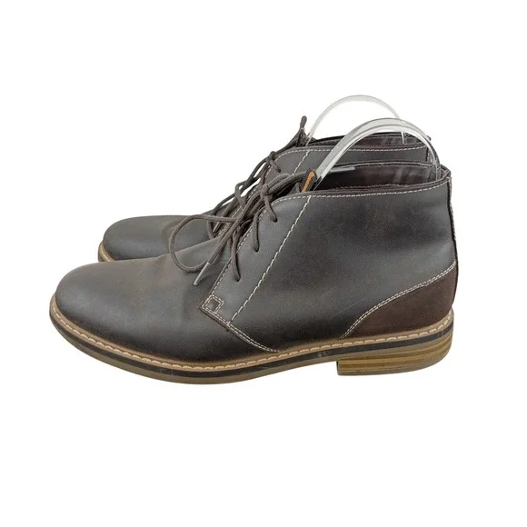 Report 2 Andrew Mens Dark Brown Chukka Boots Lace Up Ankle Boot 8M 27940211