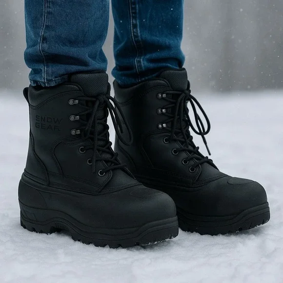 Exclusive Snow Gear Chet's Safety Work Boots Men's 11 Leather ASTM EH‎ Winter