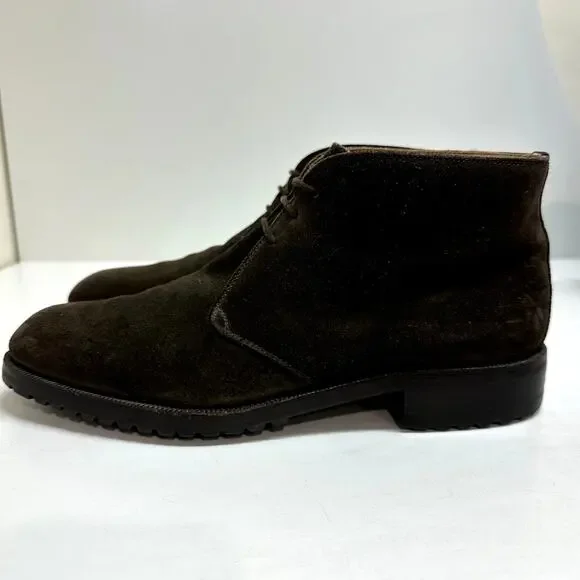 EUC Gravati x Wilkes Bashford Dark Brown Suede Chukka Boots Made in Italy 9.5