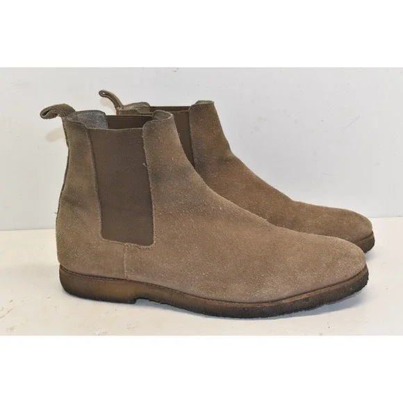 AllSaints Mens Harley Chelsea Boots 11.5 EU 44‎ Brown Suede Luxury Preppy Hype