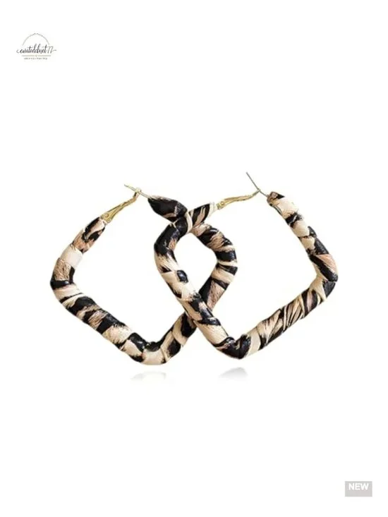 Bohemian Geometric U-Shaped Teardrop Statement Dangle Earrings