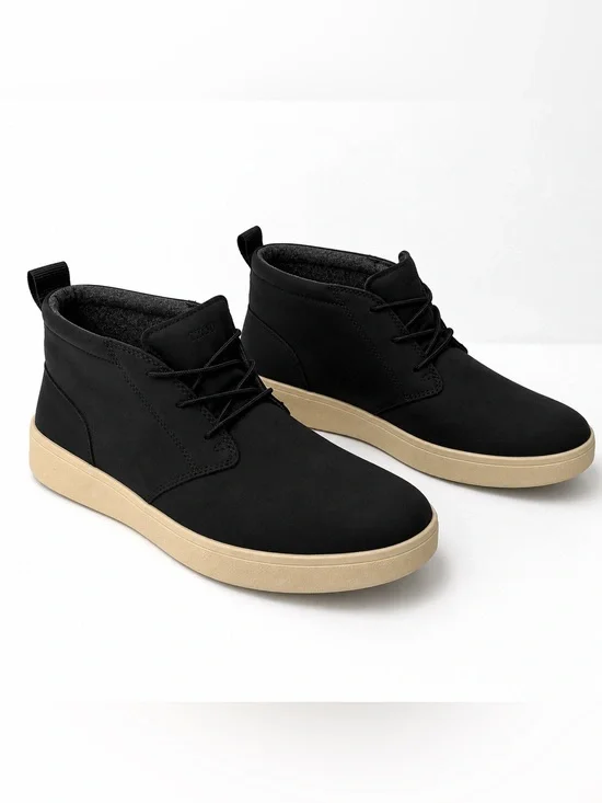 Izod Black Chukka Boots with Tan Sole