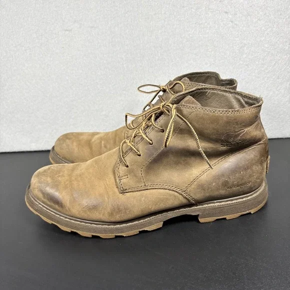 Sorel Madson Chukka Waterproof Leather Boots Men's Size 11 Brown Casual