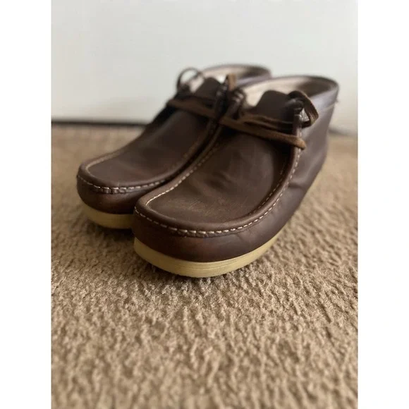 Clarks Stinson Hi Chukka Boots Brown Men's Size 11 Leather Shoes Wallabees‎