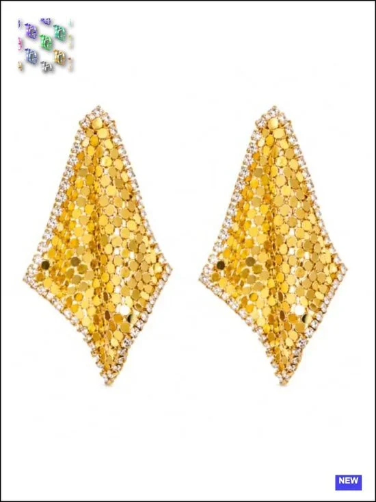 Geometric Rhinestone Statement Stud Earrings Glam Jewelry Party Wedding