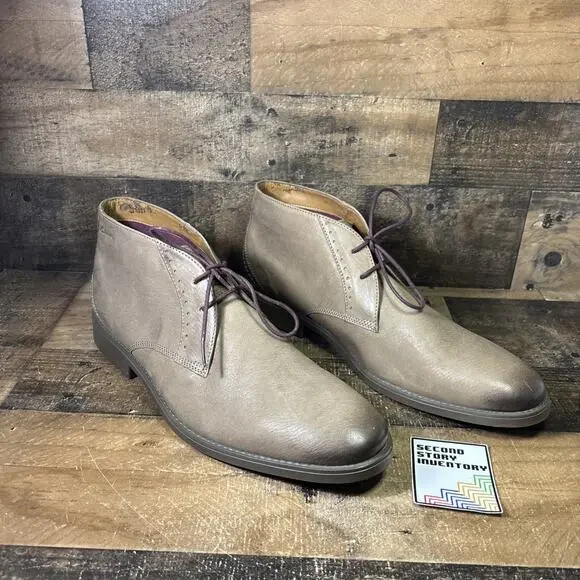 Clarks Men's Garren Free Chukka Boot #15988 Taupe Leather Size 15