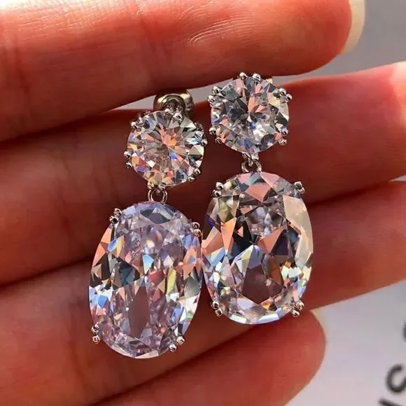 💖 Beautiful drop dangle sparkling crystal earrings 💖