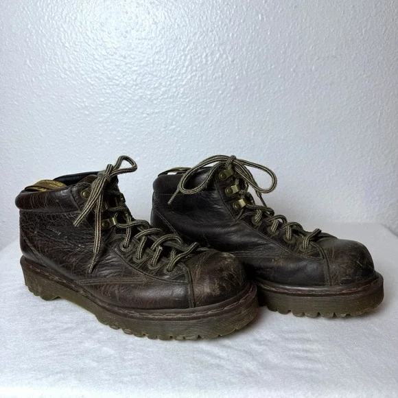 Dr. Martens Boots 10937 Womens 10 Men's 9‎ Y2K Chunky Leather Brown Lace Up