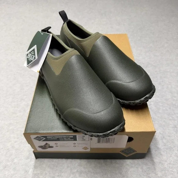 Muck Boot Company Muckster II Low Shoes Mens 10 Green Waterproof Slip On Clog