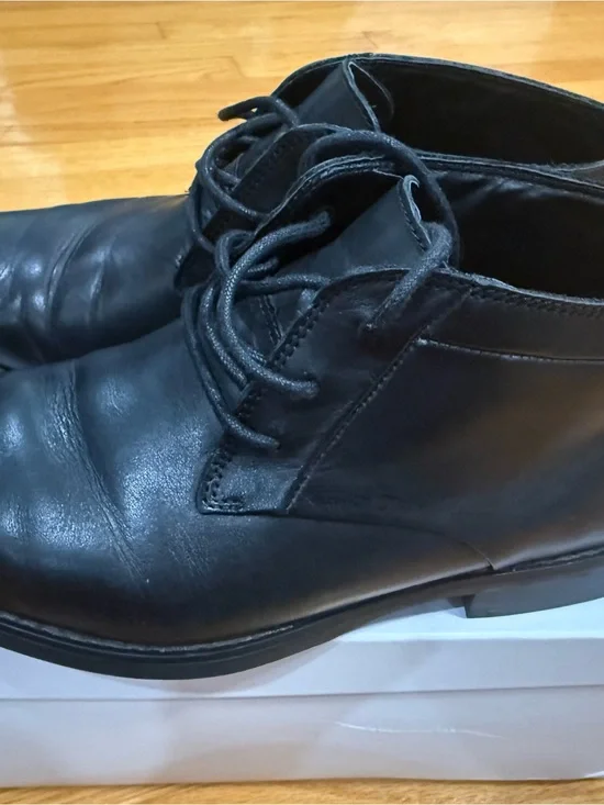 Calvin Klein Black Leather Chukka Boots