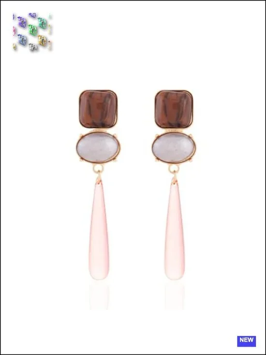Geometric Drop Dangle Earrings Acrylic Statement Irregular Hanging Earrings for