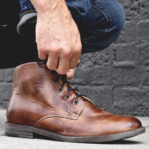Bed Stu Men's Hoover‎ Lace Up Chukka Boot Brown Distressed Size 8.5 Minimalist