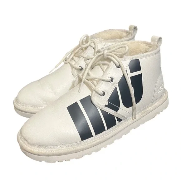 UGG MEN'S NEUMEL‎ CHOPD 1129470 PEBBLED WHITE SIZE 11 CHUKKA BOOTS SHOES WINTER