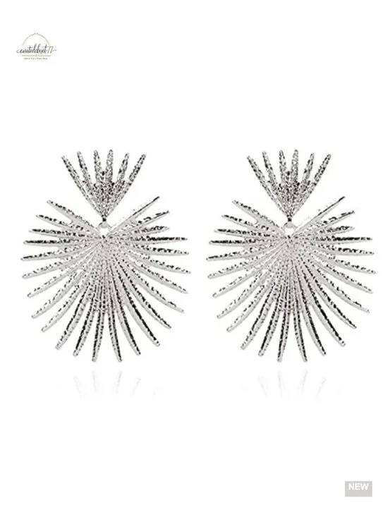 Gold Heart Dangle Earrings Star Geometric Drop Earrings