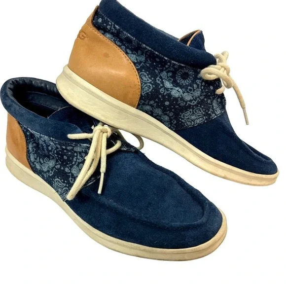 UGG AUSTRALIA Mens 9.5 Hulman Bandana Suede‎ Ankle Sneaker Chukka Shoes