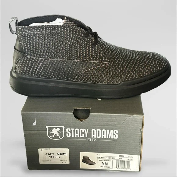 *NIB* Men’s Stacy Adams Cai Snakeskin Embossed Chukka Boot -‎ Size 9