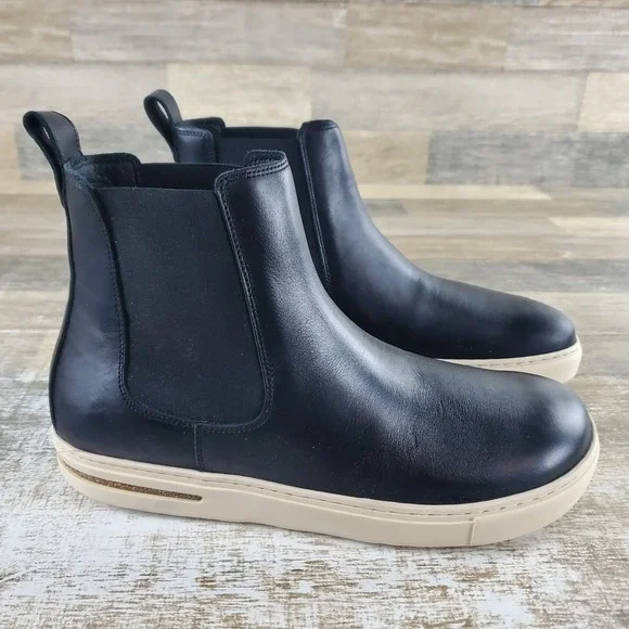Birkenstock Bend Chelsea Boots Mens 9 / Womens 11 Black Comfort Natural Leather‎