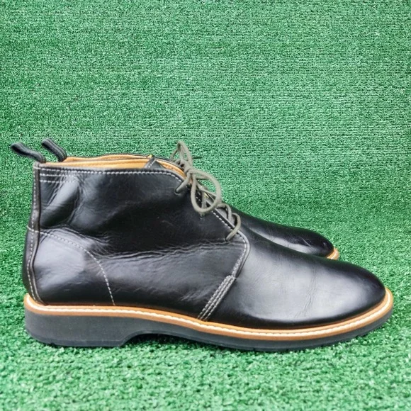 Cole Haan Chukka Boots Mens 10 Black C31927 Grand OS Leather Lace Up Ankle Boot