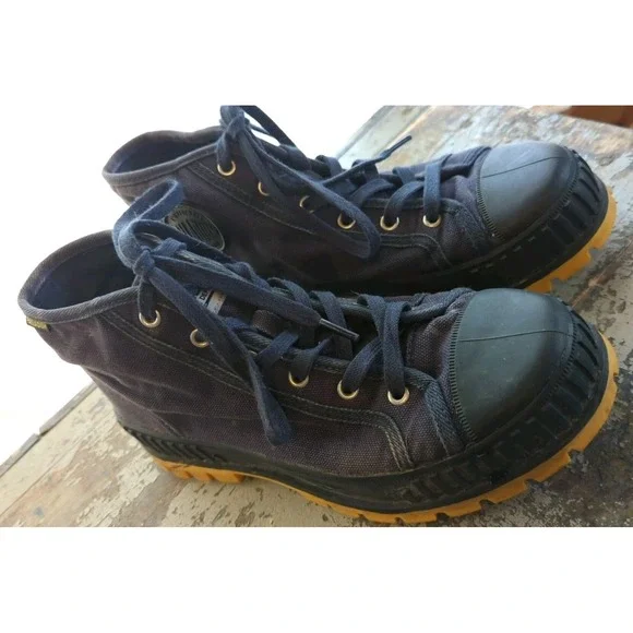 Palladium‎ Navy Blue Round Toe Lace-Up Chukka Boots Size Mens 8 Women's 9.5