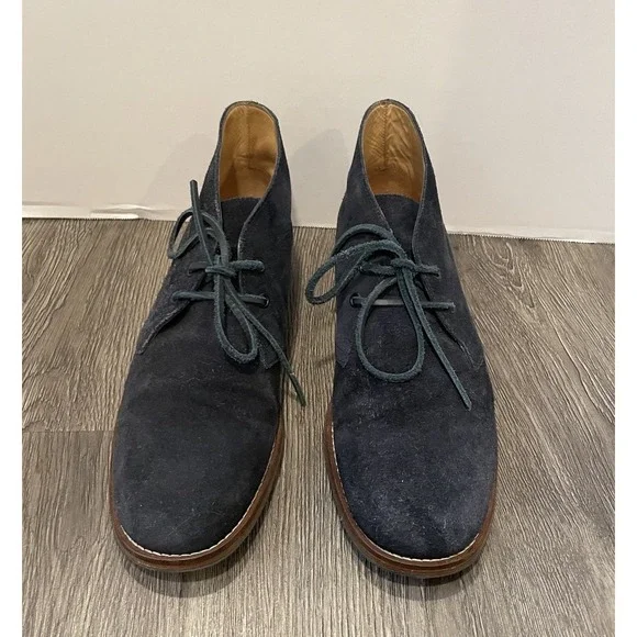 Austen Heller Shoes Chukka Men's Size 9 Blue Suede Leather‎ Lace Up Boots