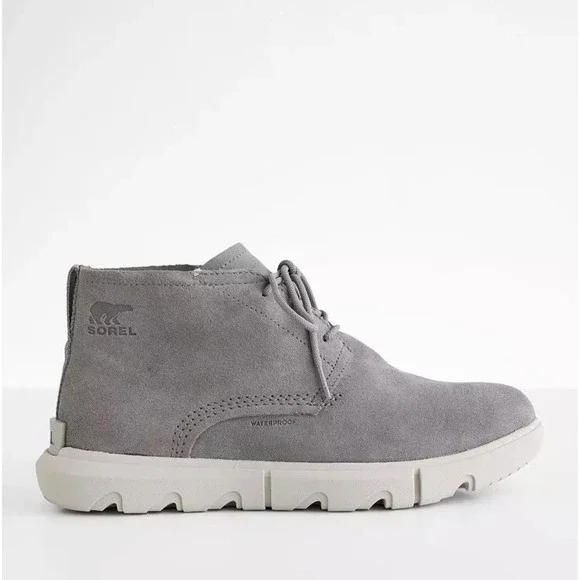 Sorel Caribou Mod Chukka Waterproof Grey Suede Boots NM4807-052 Mens‎ 10