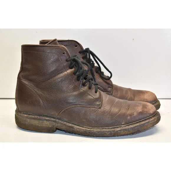 Frye Corey Lace-Up Leather Boots‎ Dark Brown Mens Size 10.5D Chukka Gum Soles