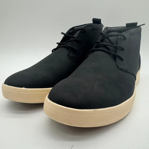 IZOD Palmer Men's Chukka Boots Black Memory Foam Casual Shoes Size 13 New Box