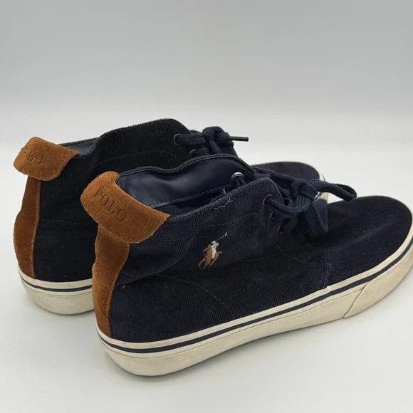 Polo Ralph Lauren Men's‎ Navy Corduroy Chukka Boots Size 9.5D