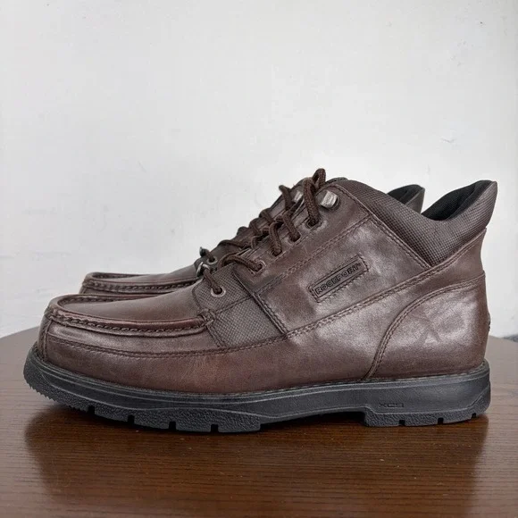 Rockport XCS Boots Men's 11.5M Brown Leather Hydro Shield Waterproof Chukka Moc
