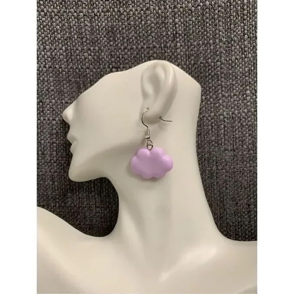 Purple Cloud Statement Earrings
