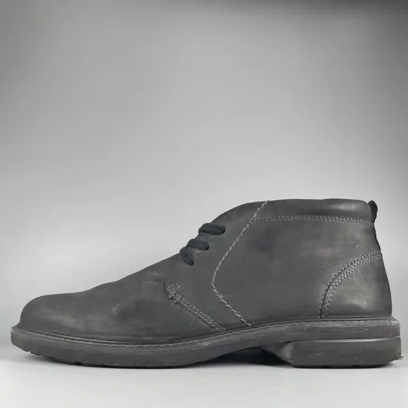 ECCO Turn Men's EU 45 US 11 Black Leather Shaft Chukka Ankle Boots Casual EUC