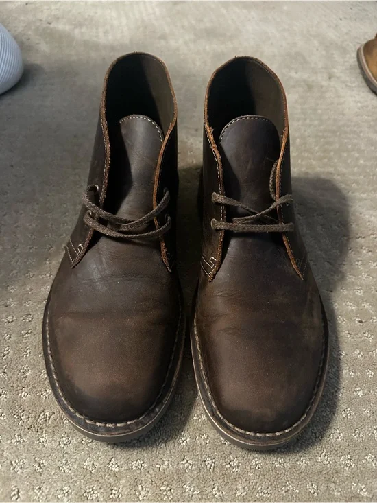 Clarks Dark Brown Leather Chukka Boots