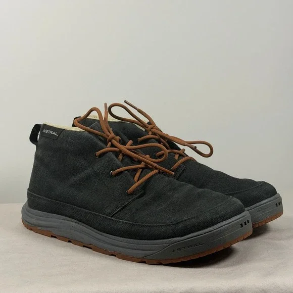 Astral Hemp Chukka Mens 10 Black Sustainable Outdoor Mid Top Boots VHC-F21
