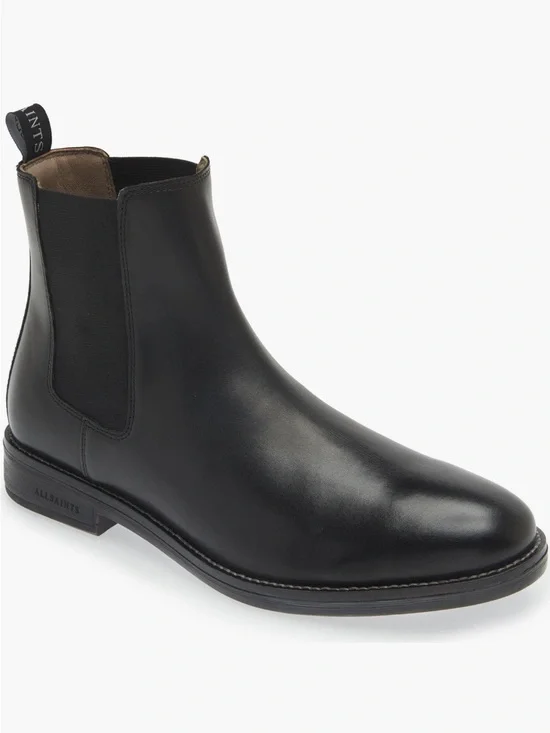 AllSaints Black Leather Chukka Chelsea Boot