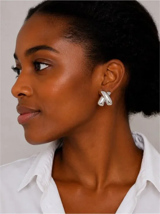 New! Preppy Classic Silver Tower Cross Earrings (2002) NWOT