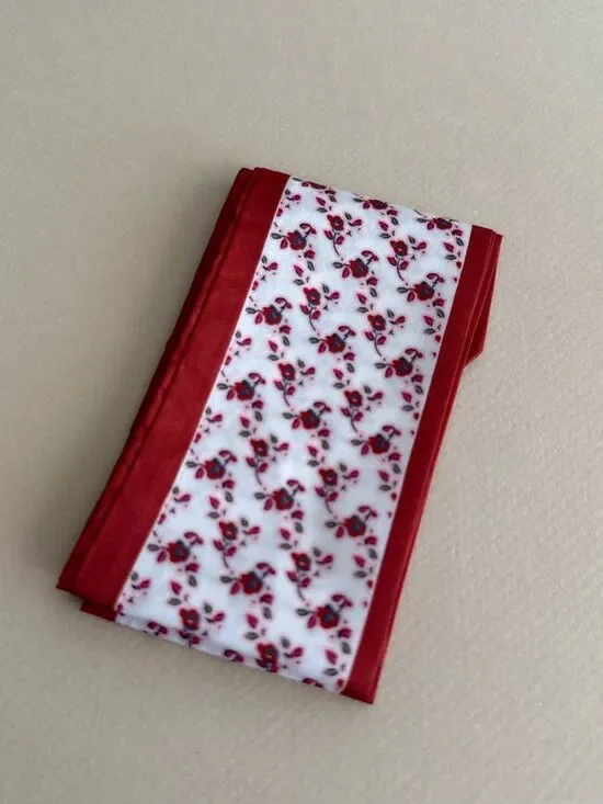 Red Floral Scarf M1612