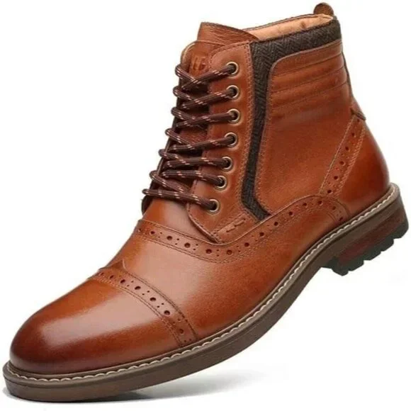 Arkbird Men's Chelsea Brown Boots Leather Chukka Ankle Size 9.5 Classy Comfort
