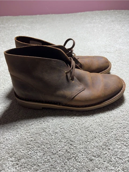 Clarks Bushacre 2 Chukka Desert Leather Boots Ankle High Men's Shoe Sz 9.5