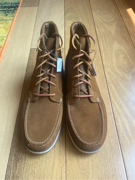 NWOB Cole Haan Muir Moc Tall Boots Waterproof Leather Men’s Size 12 Brown C41155
