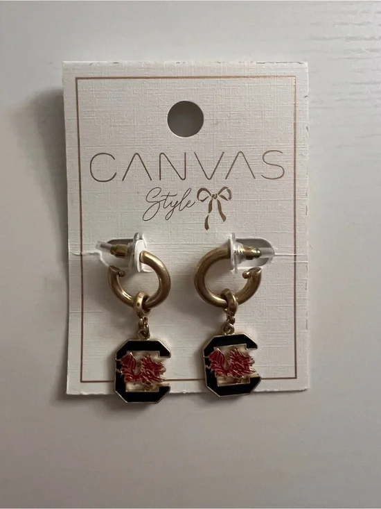 University of South Carolina Gamecocks logo earrings