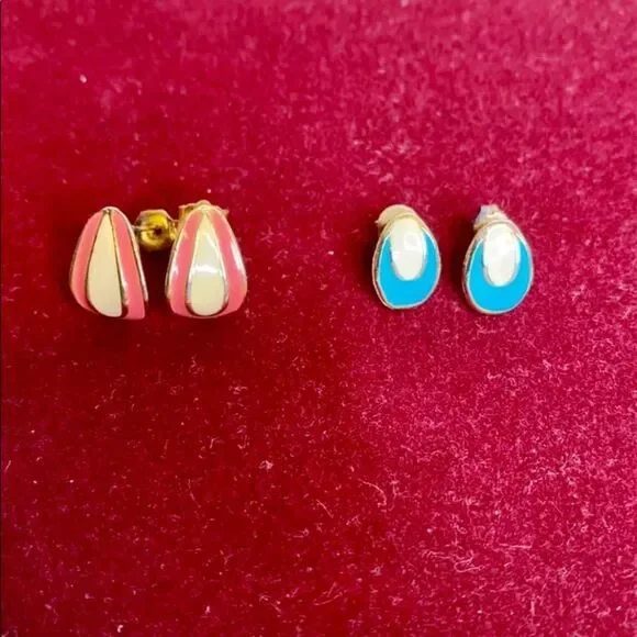 Retro Enamel‎ Raindrop Earring Set