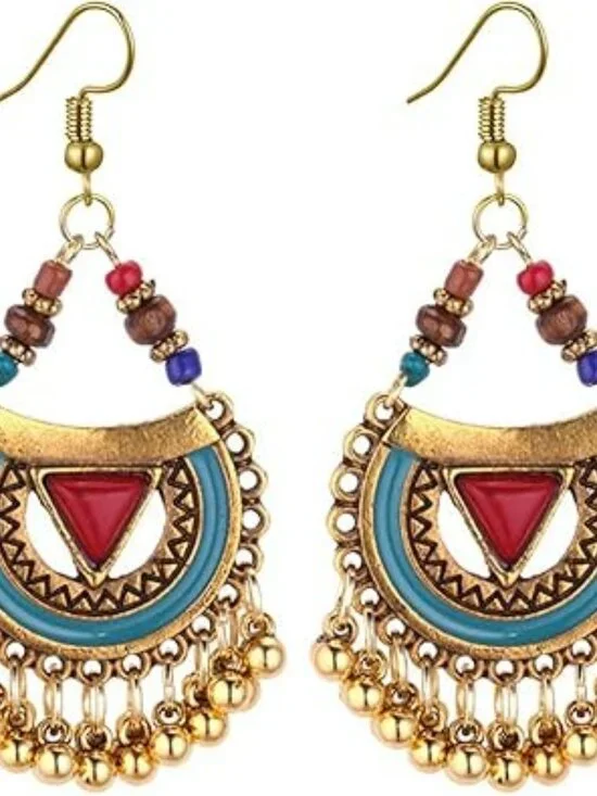 NEW Boho‎ Statement Drop Dangle Earrings Bohemian Ethnic Handmade Beaded Charm