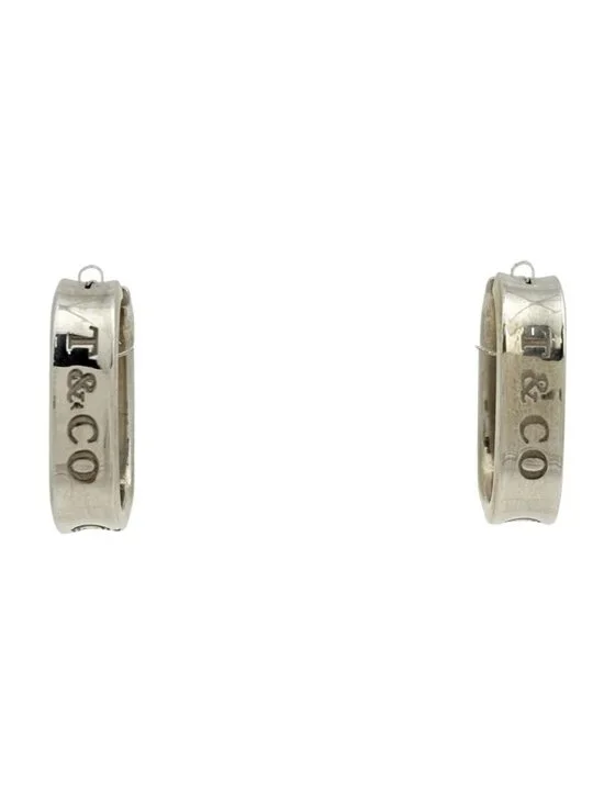 Tiffany & Co Earrings Square Hoop 925 Sterling Silver
