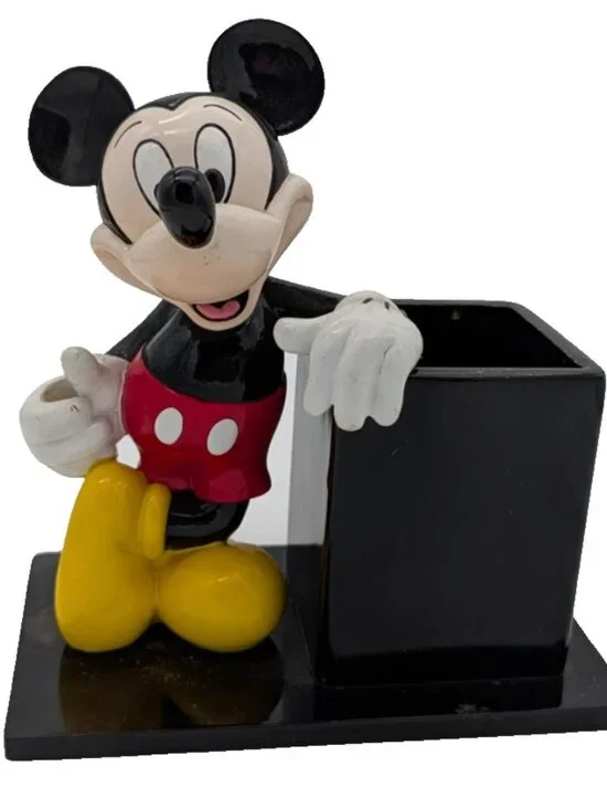 Vintage Mickey Mouse Desk Accessory Pencil Holder Disney office decor organizer