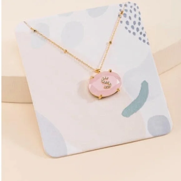 Francescas S Initial Faceted Stone Necklace