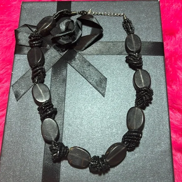 20” Boho Black Necklace