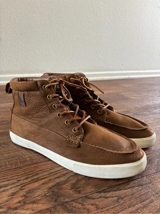 Polo Ralph Lauren Travis/Tedd Chukka Boots Brown Leather High Top Sneaker 11D