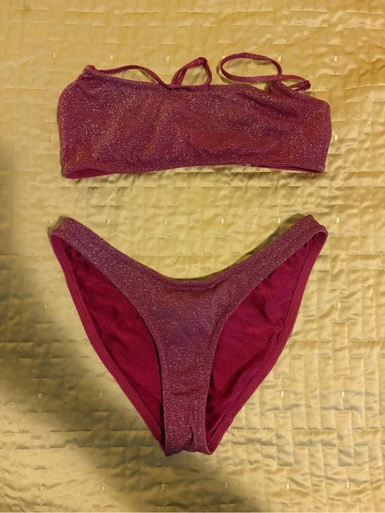 Triangl Sparkle Magenta Two-Piece Bikini Set