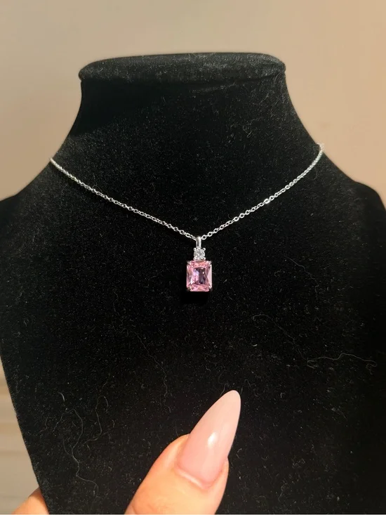 Pink diamond necklace